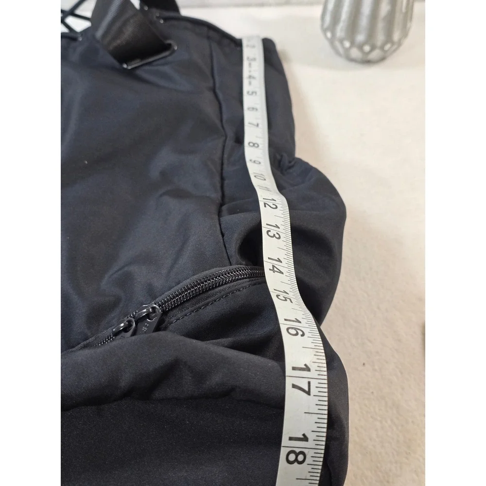 Black Drawstring Beyond Yoga Gym Backpack Convertible‎ Unisex Bag
